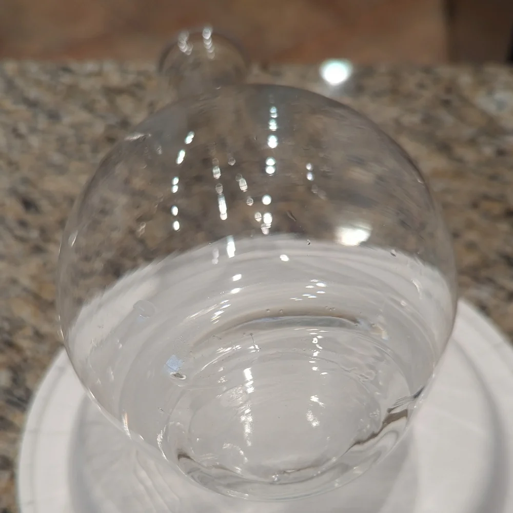 Y2K Art Noveu Clear Glass Wine Decanter